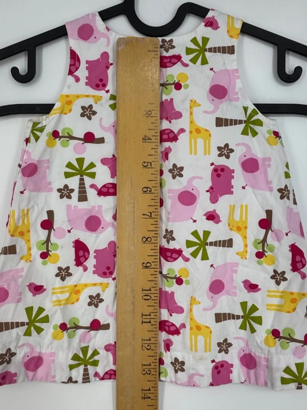 Baby Gap Newborn 3 - 6 Months Sleeveless Dress Pink Yellow Animal Print Cotton